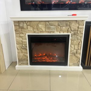 30 CM MDF 3D Taşlı Dekoratif Şömine – 8 Renkli Alev, Gerçekçi Ses Efekti, WiFi Akıllı Kontrol (Kopya)